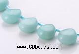 CAM52 8*11mm flat teardrop natural amazonite gemstone beads