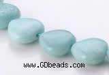 CAM55 heart natural amazonite 14*14mm gemstone beads Wholesale