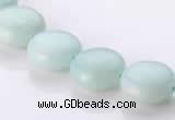 CAM58 12mm coin natural amazonite gemstone beads Wholesale