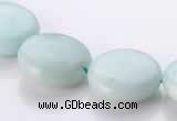 CAM60 coin 16mm natural amazonite gemstone beads Wholesale