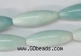 CAM603 15.5 inches 10*30mm rice Chinese amazonite gemstone beads