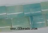 CAM606 15.5 inches 15*20mm flat tube Chinese amazonite beads