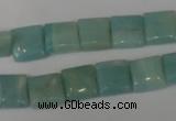 CAM624 15.5 inches 10*10mm square Chinese amazonite gemstone beads