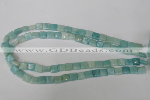 CAM624 15.5 inches 10*10mm square Chinese amazonite gemstone beads