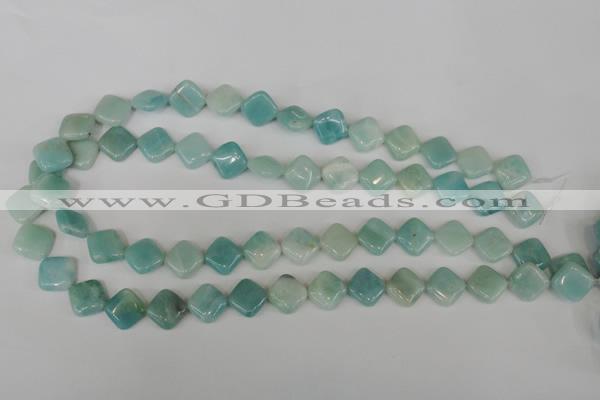 CAM626 15.5 inches 12*12mm diamond Chinese amazonite gemstone beads