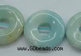 CAM653 15.5 inches 25mm donut amazonite beads wholesale