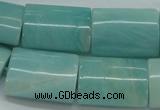 CAM672 15.5 inches 18*25mm flat tube amazonite gemstone beads