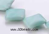 CAM72 7*18*18mm rhombic natural amazonite beads Wholesale