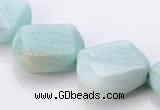 CAM73 20*20mm faceted rhombic natural amazonite beads Wholesale