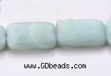 CAM74 18*25mm rectangle natural amazonite beads Wholesale