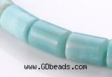 CAM76 13*15mm natural amazonite column gemstone beads Wholesale