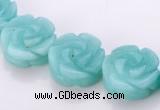 CAM79 natural amazonite 5*14mm carved flower beads Wholesale