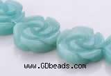 CAM81 carved flower natural amazonite 5*18mm beads Wholesale