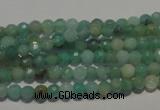 CAM810 15.5 inches 4mm faceted round Brazilian amazonite beads