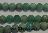 CAM812 15.5 inches 8mm faceted round Brazilian amazonite beads