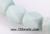 CAM85 faceted pebble 13*16mm natural amazonite beads wholesale