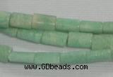 CAM854 15.5 inches 8*12mm flat tube natural Russian amazonite beads