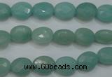 CAM950 15.5 inches 8*10mm faceted oval amazonite gemstone beads wholesale