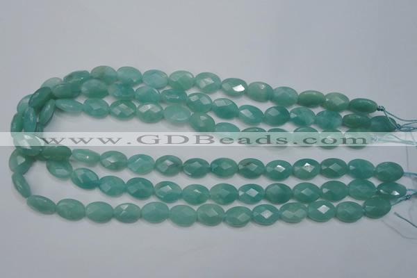 CAM951 15.5 inches 10*14mm faceted oval amazonite gemstone beads wholesale