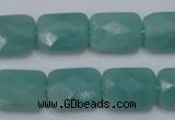 CAM961 15.5 inches 12*16mm faceted rectangle amazonite gemstone beads