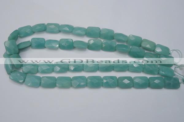 CAM961 15.5 inches 12*16mm faceted rectangle amazonite gemstone beads