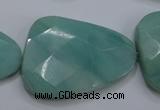 CAM970 15.5 inches 30*40mm faceted freefrom amazonite gemstone beads