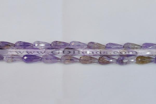 CAN180 15.5 inches 12*25mm faceted teardrop natural ametrine beads