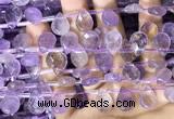 CAN239 Top drilled 10*14mm faceted briolette ametrine beads