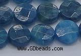 CAP388 15.5 inches 10mm faceted coin apatite gemstone beads