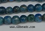 CAP521 15.5 inches 6mm faceted round apatite gemstone beads