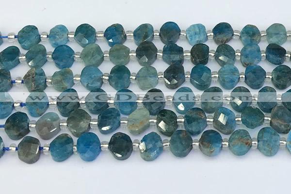 CAP710 15.5 inches 6*8mm faceted oval apatite gemstone beads