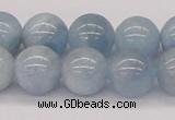 CAQ119 15.5 inches 14mm round AA grade natural aquamarine beads