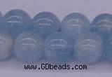 CAQ126 15.5 inches 14mm round AAA grade natural aquamarine beads