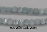 CAQ133 15.5 inches 6*6mm lantern natural aquamarine beads