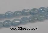 CAQ142 15.5 inches 8*10mm oval natural aquamarine beads wholesale