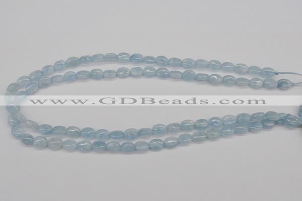 CAQ142 15.5 inches 8*10mm oval natural aquamarine beads wholesale