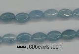 CAQ143 15.5 inches 8*10mm oval natural aquamarine beads wholesale