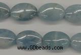 CAQ145 15.5 inches 13*18mm oval natural aquamarine beads wholesale