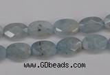 CAQ146 15.5 inches 8*12mm faceted oval natural aquamarine beads