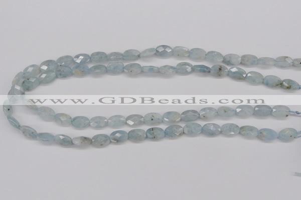 CAQ146 15.5 inches 8*12mm faceted oval natural aquamarine beads