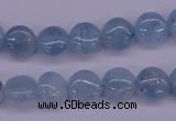 CAQ157 15.5 inches 10mm flat round natural aquamarine beads