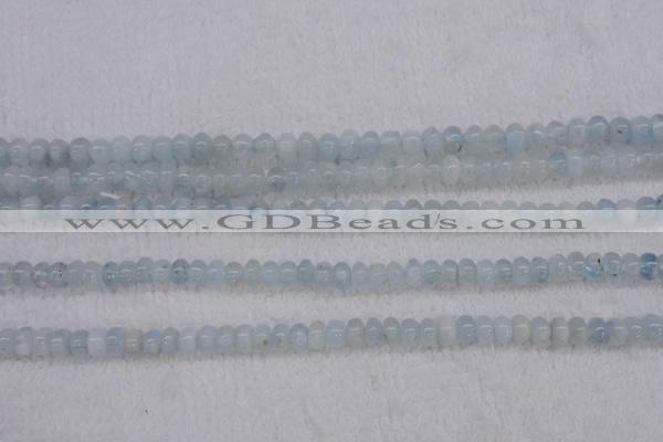 CAQ161 15.5 inches 3*4mm rondelle natural aquamarine beads