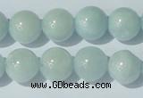 CAQ204 15.5 inches 13mm round natural aquamarine beads wholesale