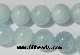 CAQ205 15.5 inches 14mm round natural aquamarine beads wholesale