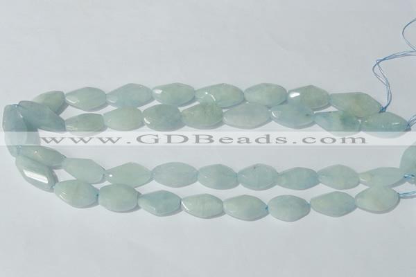 CAQ213 15.5 inches 14*22mm twisted natural aquamarine beads