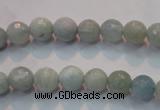 CAQ221 15 inches 5mm faceted round aquamarine beads wholesale