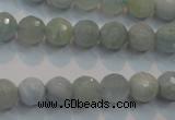 CAQ223 15 inches 8mm faceted round aquamarine beads wholesale