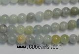 CAQ251 15.5 inches 6mm round aquamarine beads wholesale