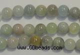 CAQ252 15.5 inches 8mm round aquamarine beads wholesale