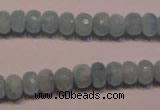 CAQ306 15.5 inches 5*8mm faceted rondelle natural aquamarine beads